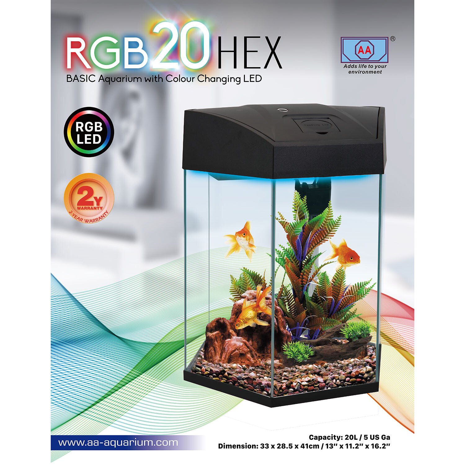 Hexagonal Aquarium - Black Image 2