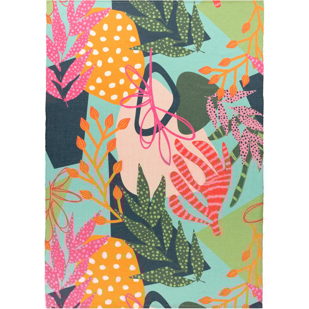 furn. Coralina Multicolour Washable Outdoor Rug 120 x 170cm Image 1