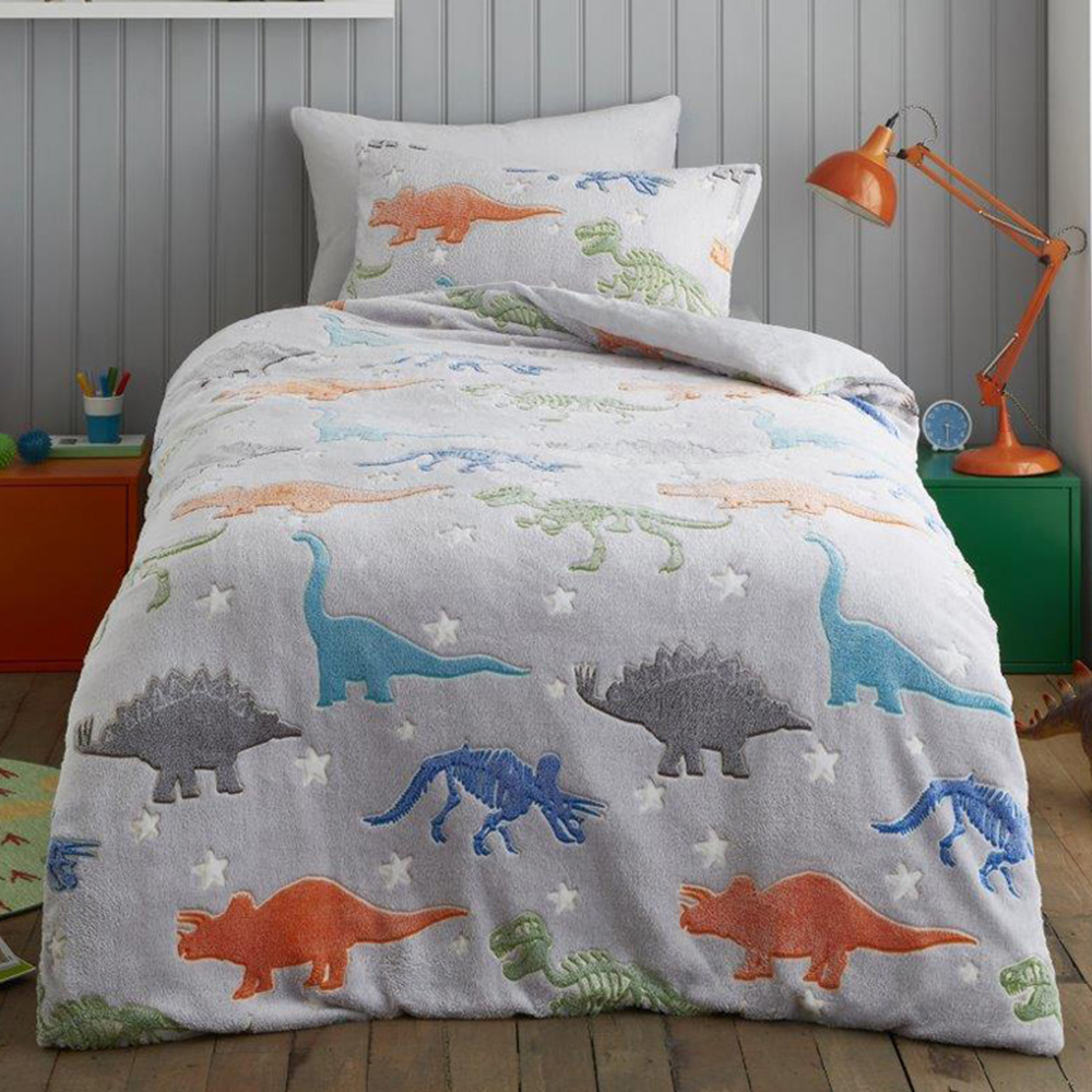 Smart Living Double Dino Dig Teddy Glow in the Dark Duvet Set Image 1