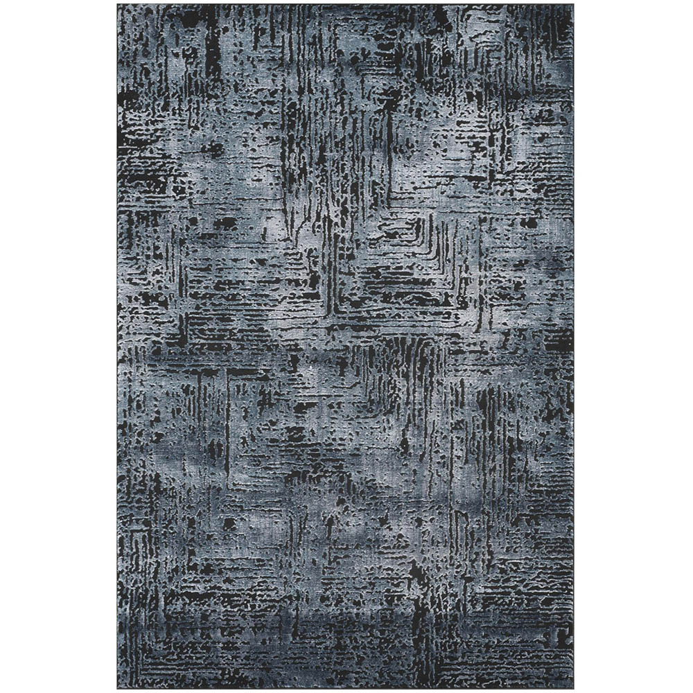 Desire Rugs Belgravia Metallic Sheen Modern Illusion Design Navy Rug 120 x 170cm Image 1