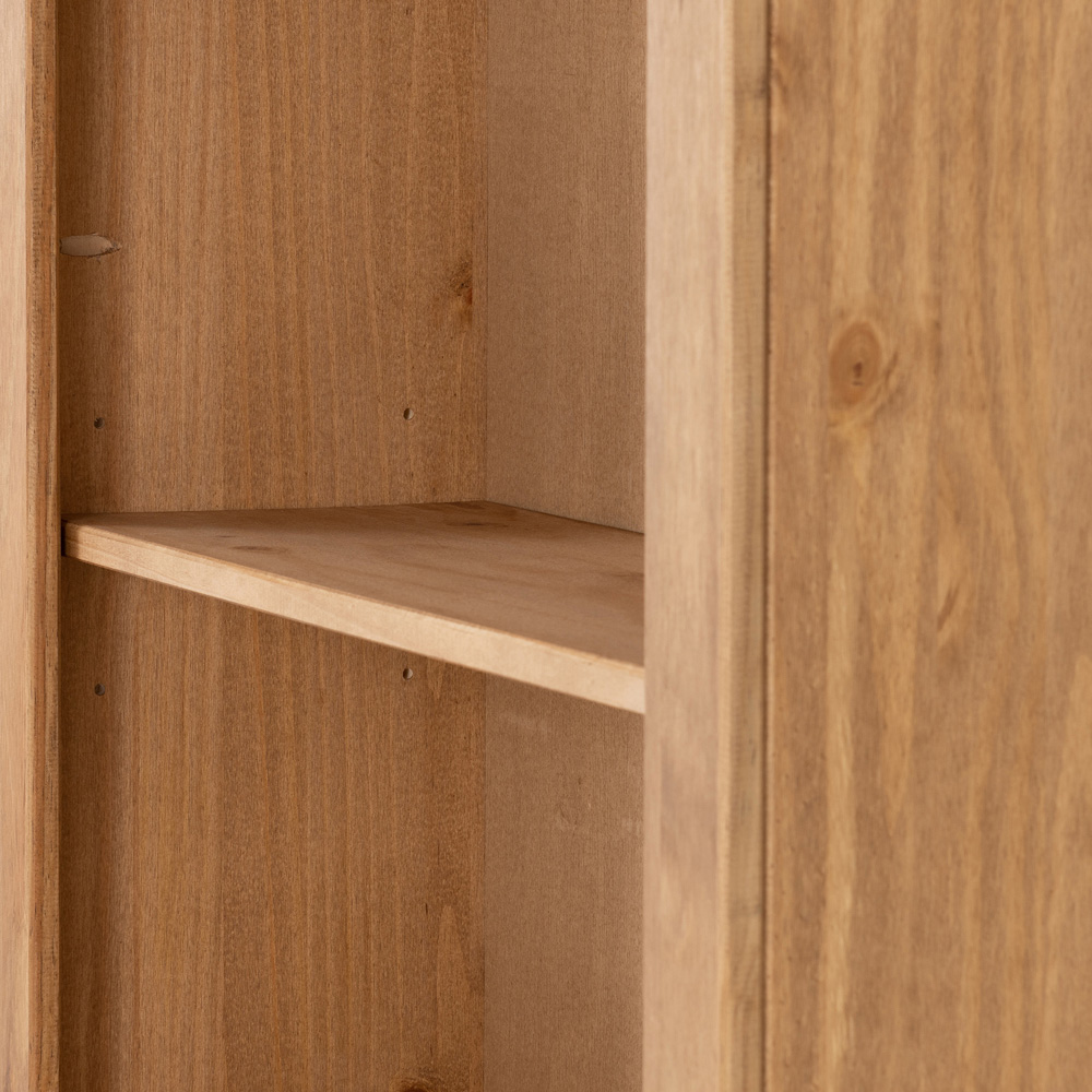 Seconique Corona 4 Shelf Distressed Waxed Pine Medium Bookcase Image 4