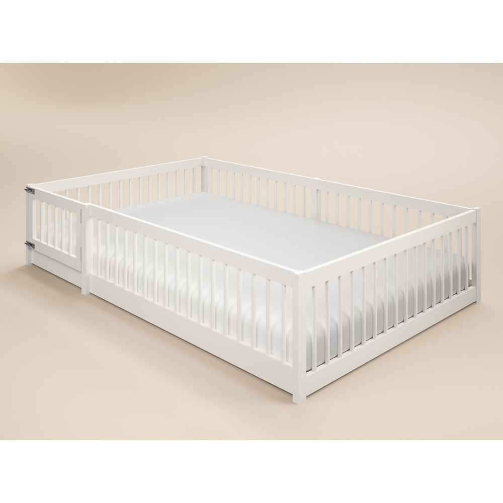 Flair Imogen Small Double White Montessori Toddler Floor Bed Image 3