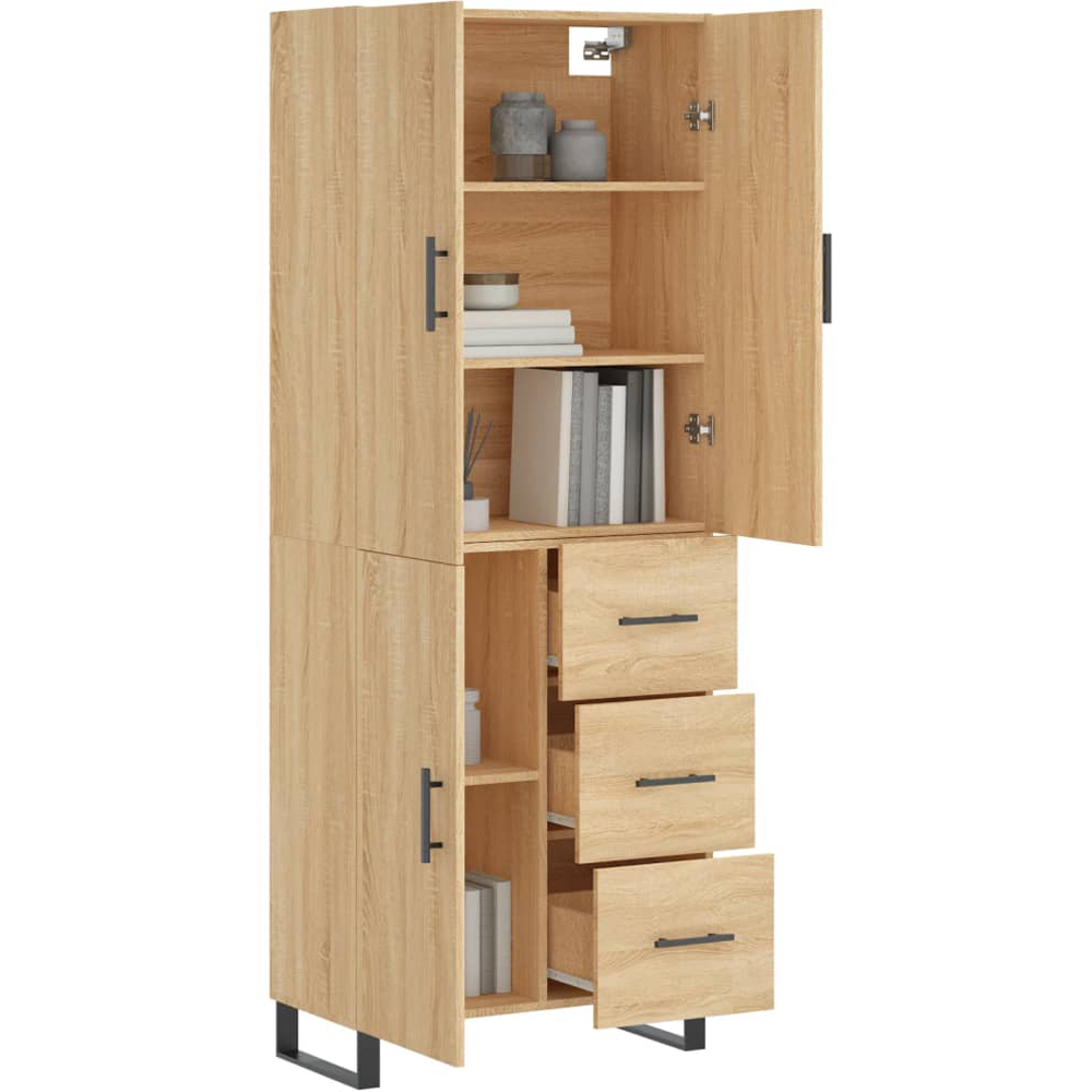vidaXL Brown Engineered Wood Highboard Image 3