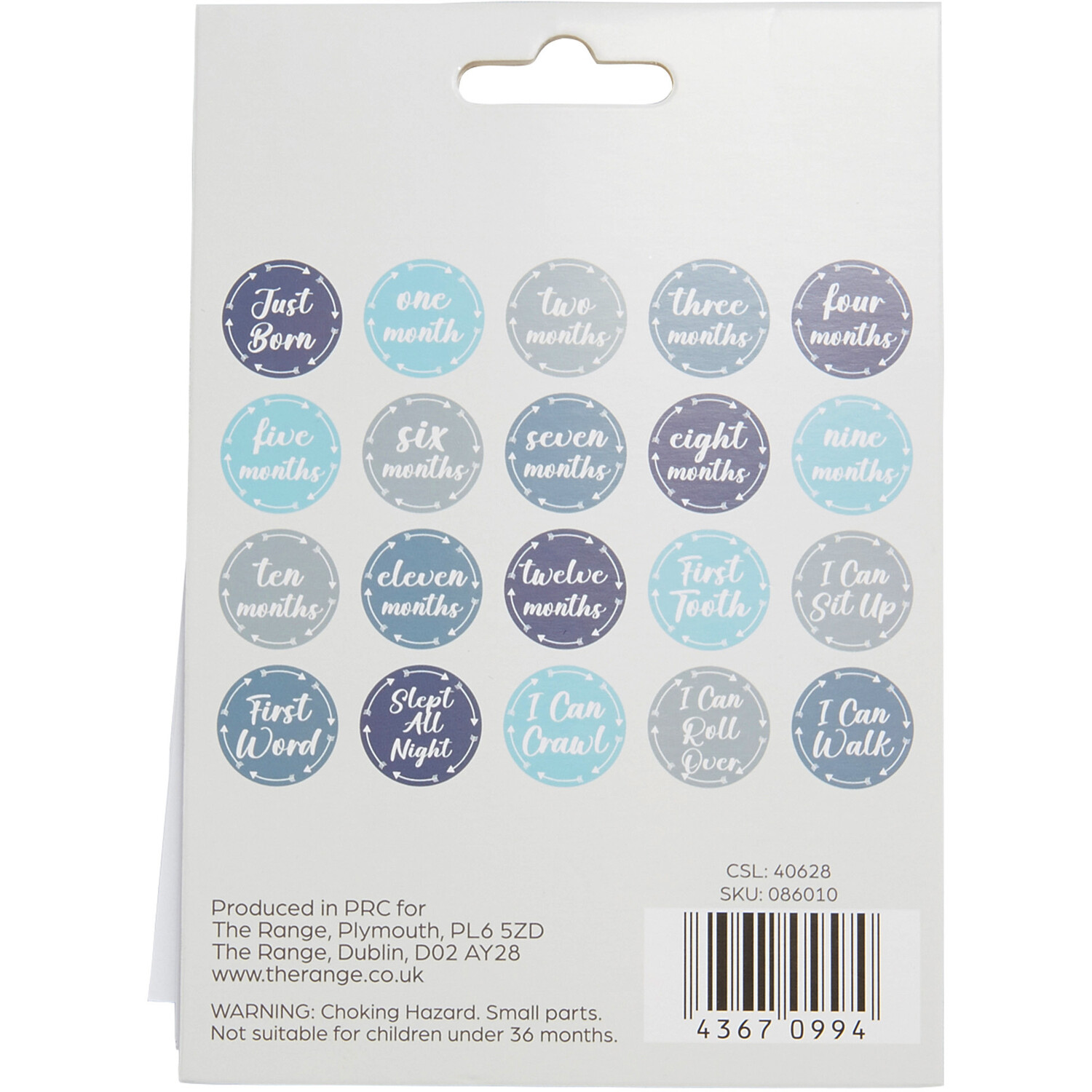 Single Art Studio Baby Monthly Milestone Sticker 40 Pack in Assorted styles Image 2