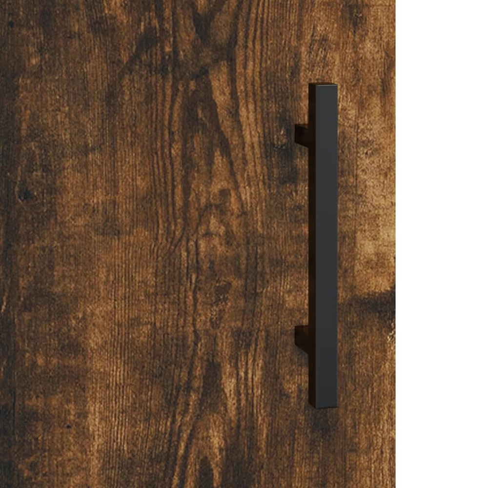 vidaXL Single Door Smoked Oak Sideboard Image 7