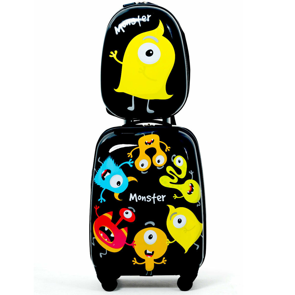 Costway Kids Black 2 Piece Luggage Set Image 4