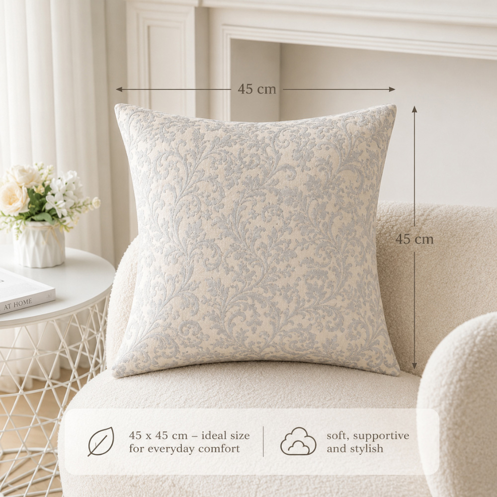 MHG Living Jacquard Concealed Zip Cushion Cover 45 x 45cm 4 Pack Image 9