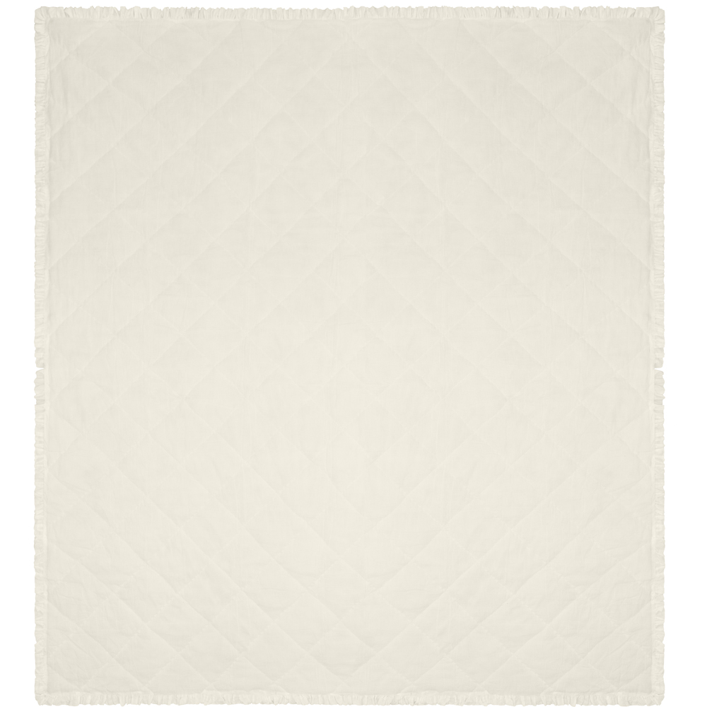 Wylder Nature Hermione Moss Ruffled Cotton Bedspread 240 x 260cm Image 4