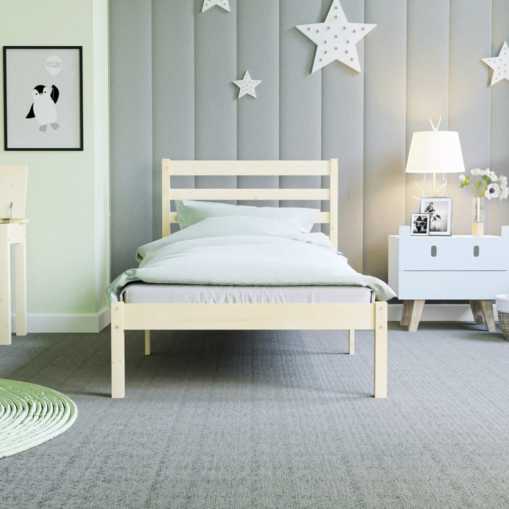 Junior Vida Libra Single Pine Wooden Kids Bed Frame Image 3
