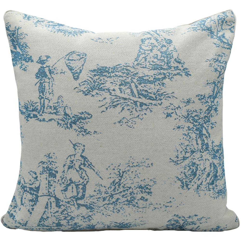 Velosso Toille Blue Tapestry Filled Cushion 43 x 43cm 2 Pack Image 1
