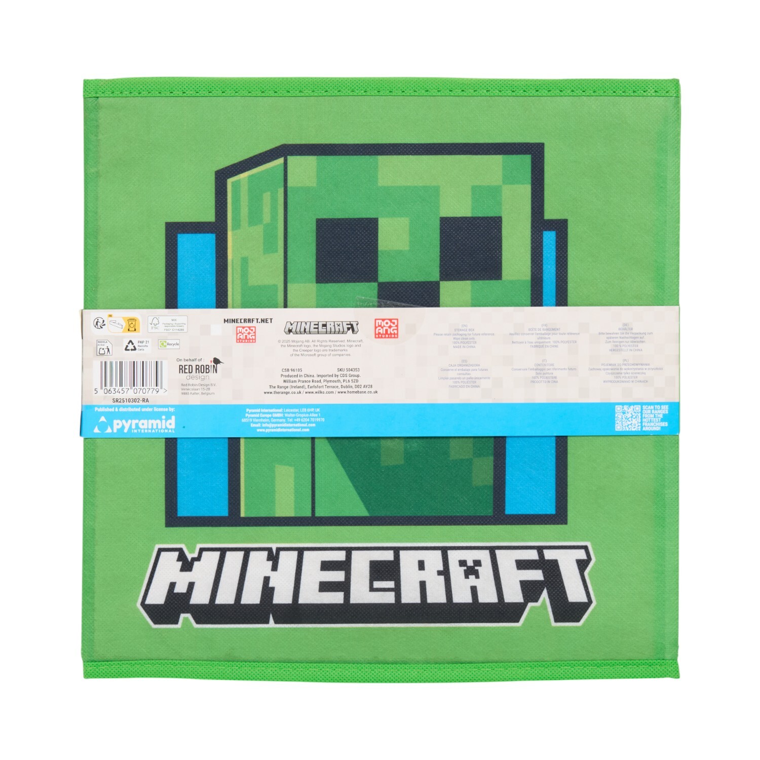 Minecraft Storage Box Green Image 3