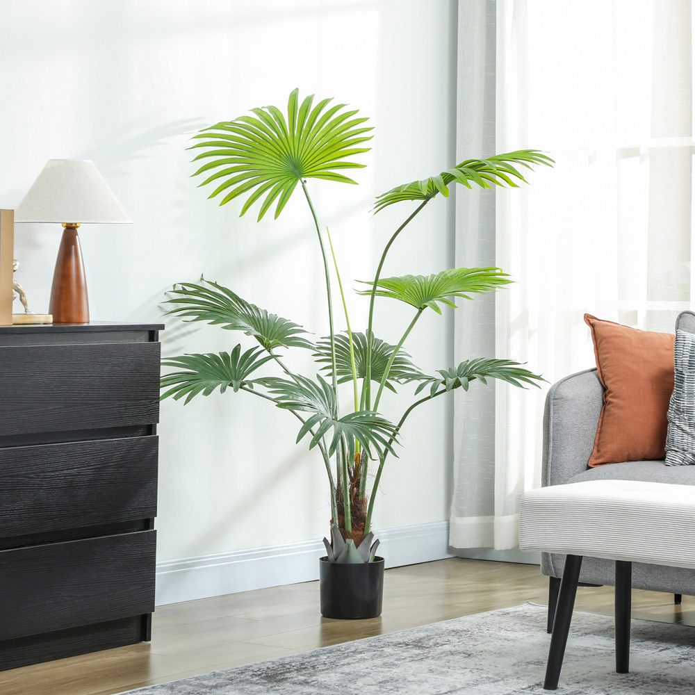 HOMCOM Palm Tree Artificial Plant Pot 145cm Image 5