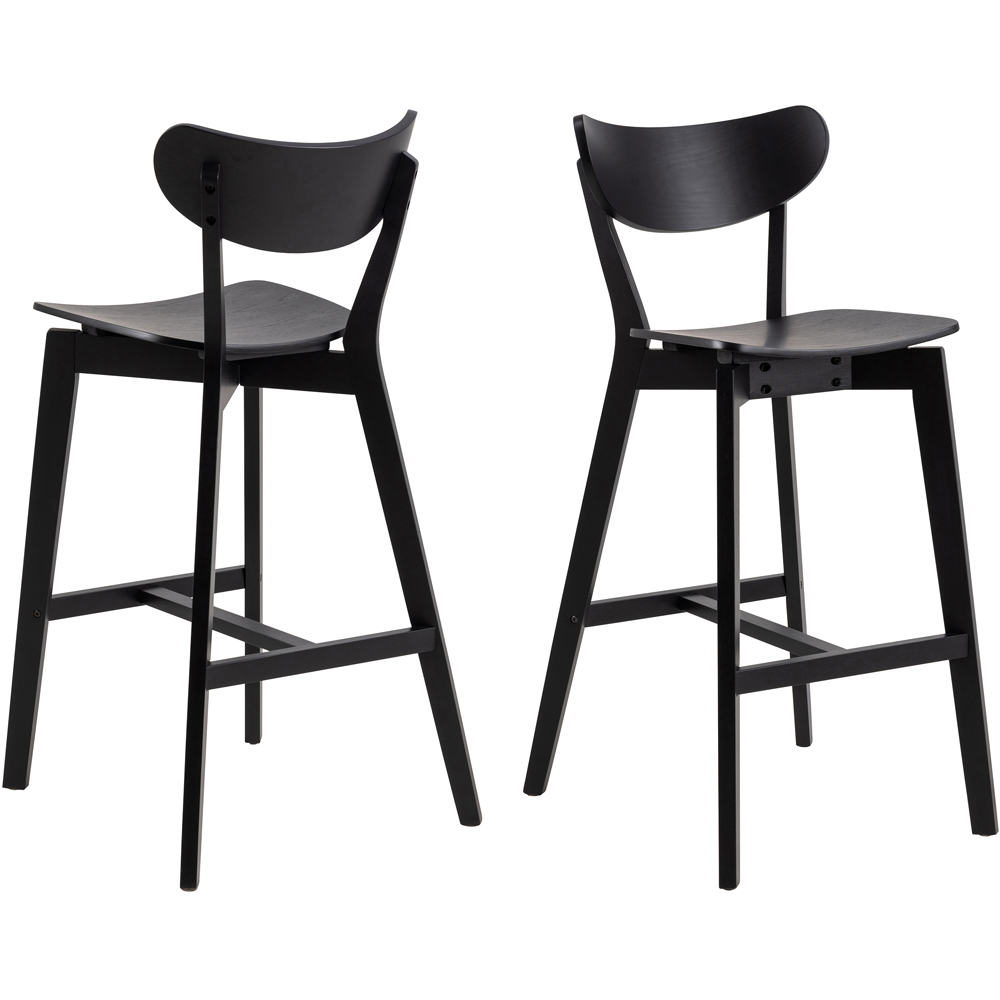 Roxby Black Bar Stool Set of 2 Image 2