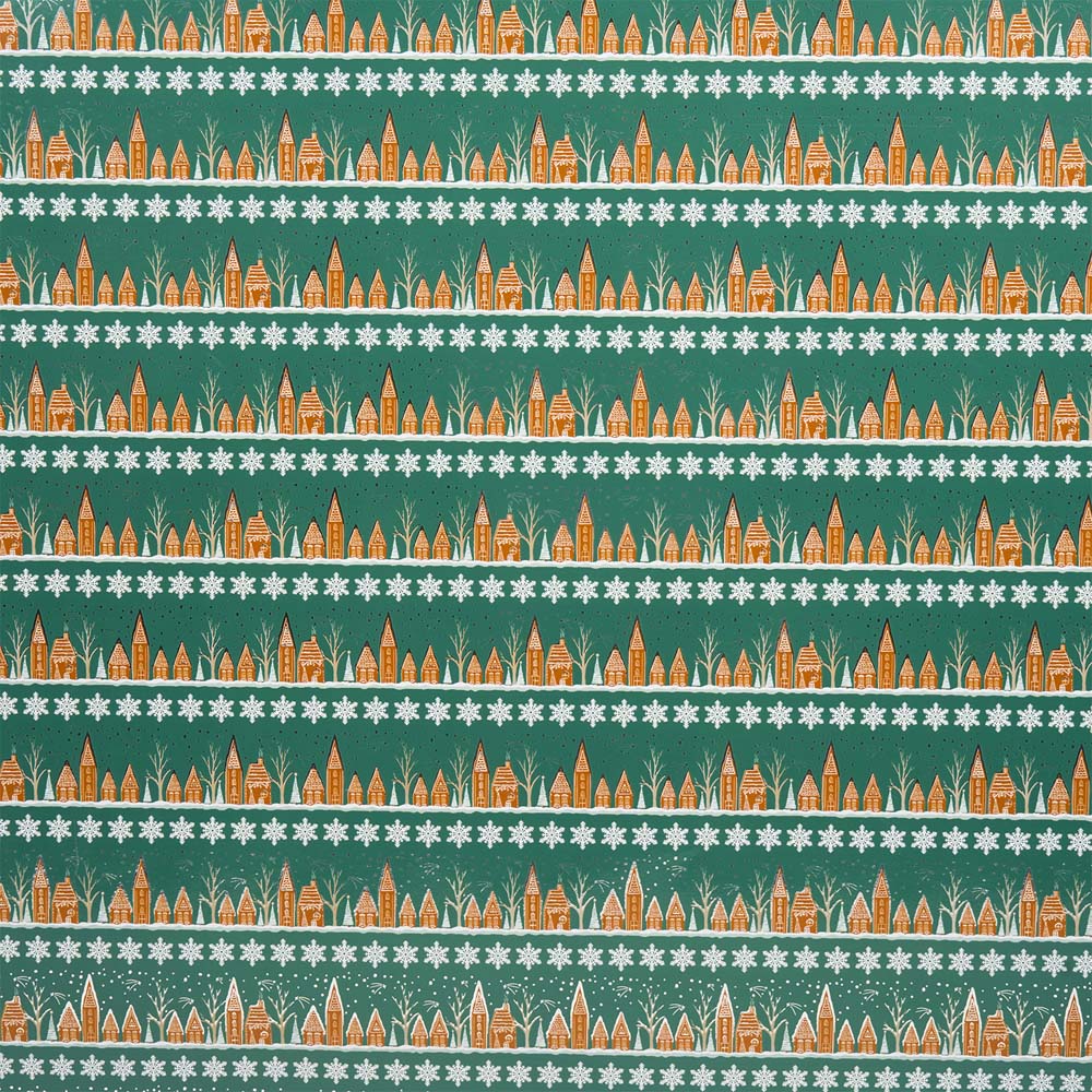 Gingerbread House Festive Gift Wrapping Paper Image 4