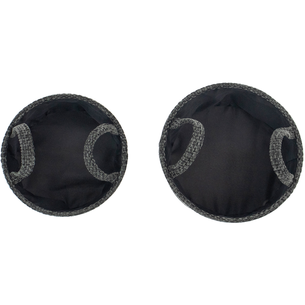 JVL Metro Black Round Storage Basket with Handles 2 Pack Image 3