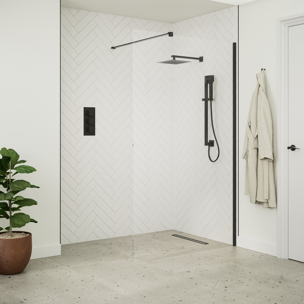 Bathstore Siesta Matt Black Thermostatic Shower Valve Kit Image 2