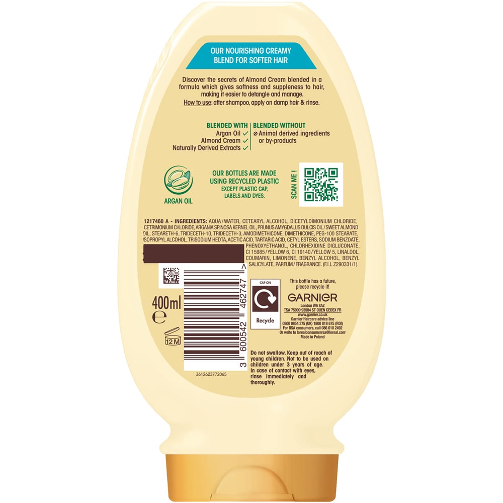 Garnier Ultimate Blends Yellow Argan Richness Conditioner 400ml Image 2
