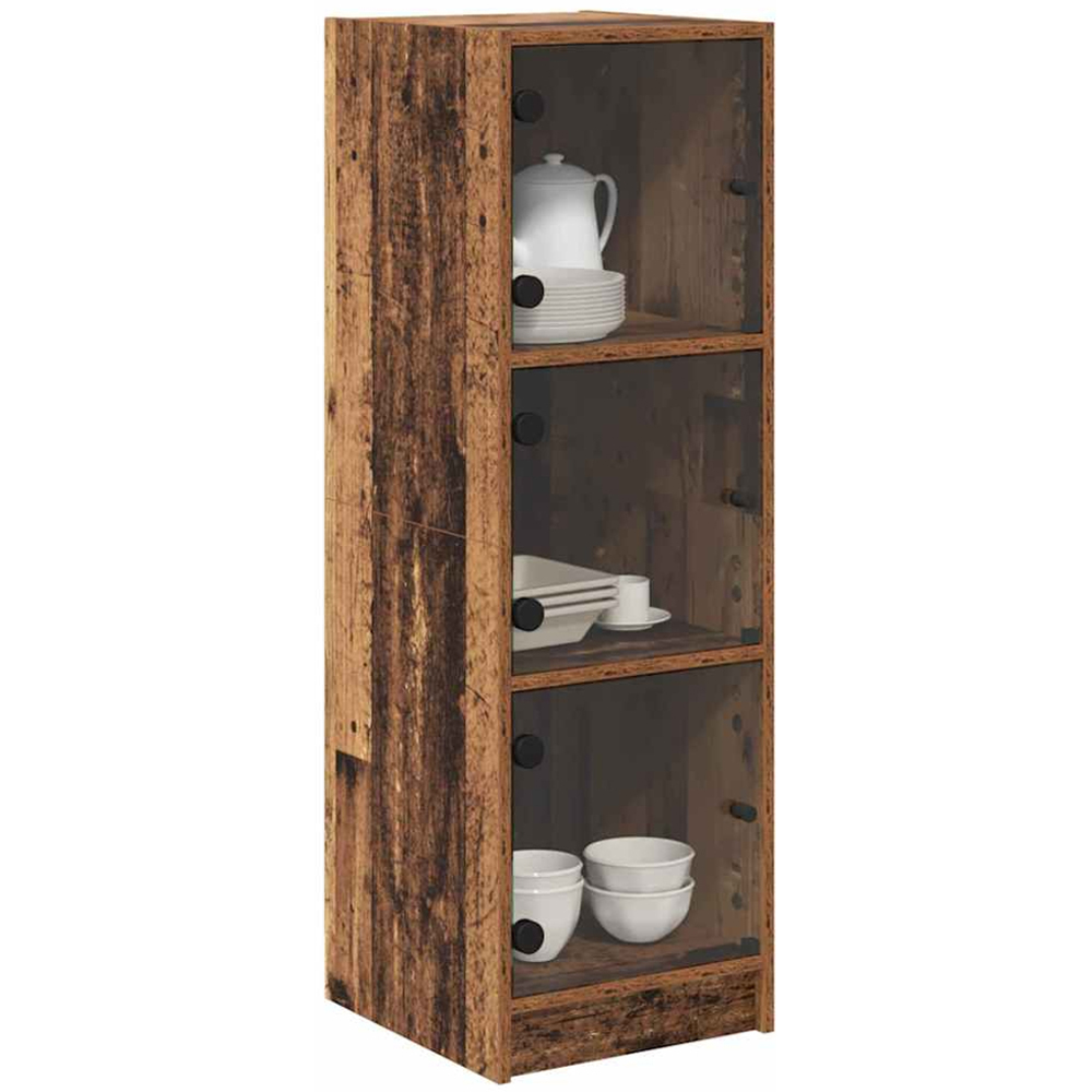 vidaXL 3 Glass Door Old Wood Highboard Image 3