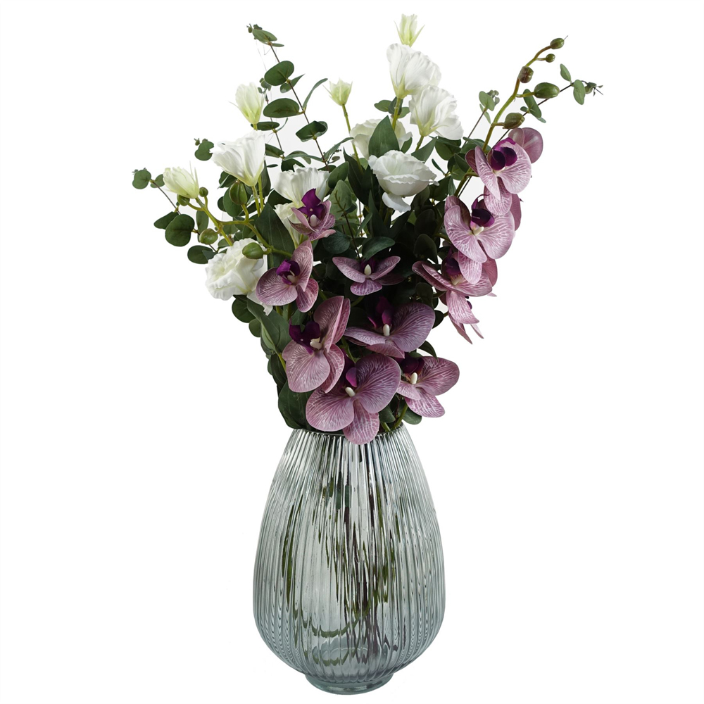 Leaf Phalaenopsis Orchid Purple Single Stem Artificial Flower 3.3ft 6 Pack Image 5