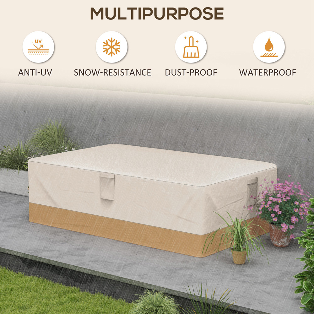 Outsunny Beige Oxford Fabric Waterproof Garden Furniture Cover with Vents 275 x 208 x 78cm Image 6