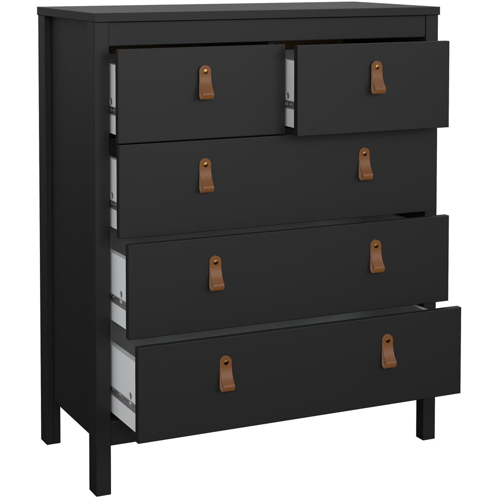 Florence Barcelona Matt Black 3 Piece Bedroom Furniture Set Image 4