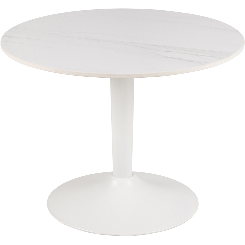 Florence Malta White Ceramic Round Coffee Table Image 2