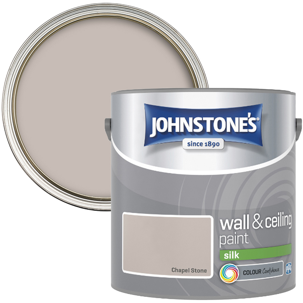 Johnstone's Walls & Ceilings Chaple Stone Silk Emulsion Paint 2.5L Image 1