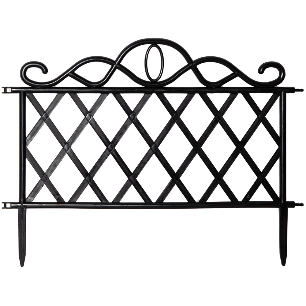 Samuel Alexander Black Plastic Garden Patio Lawn Border Fence Edging Image 1