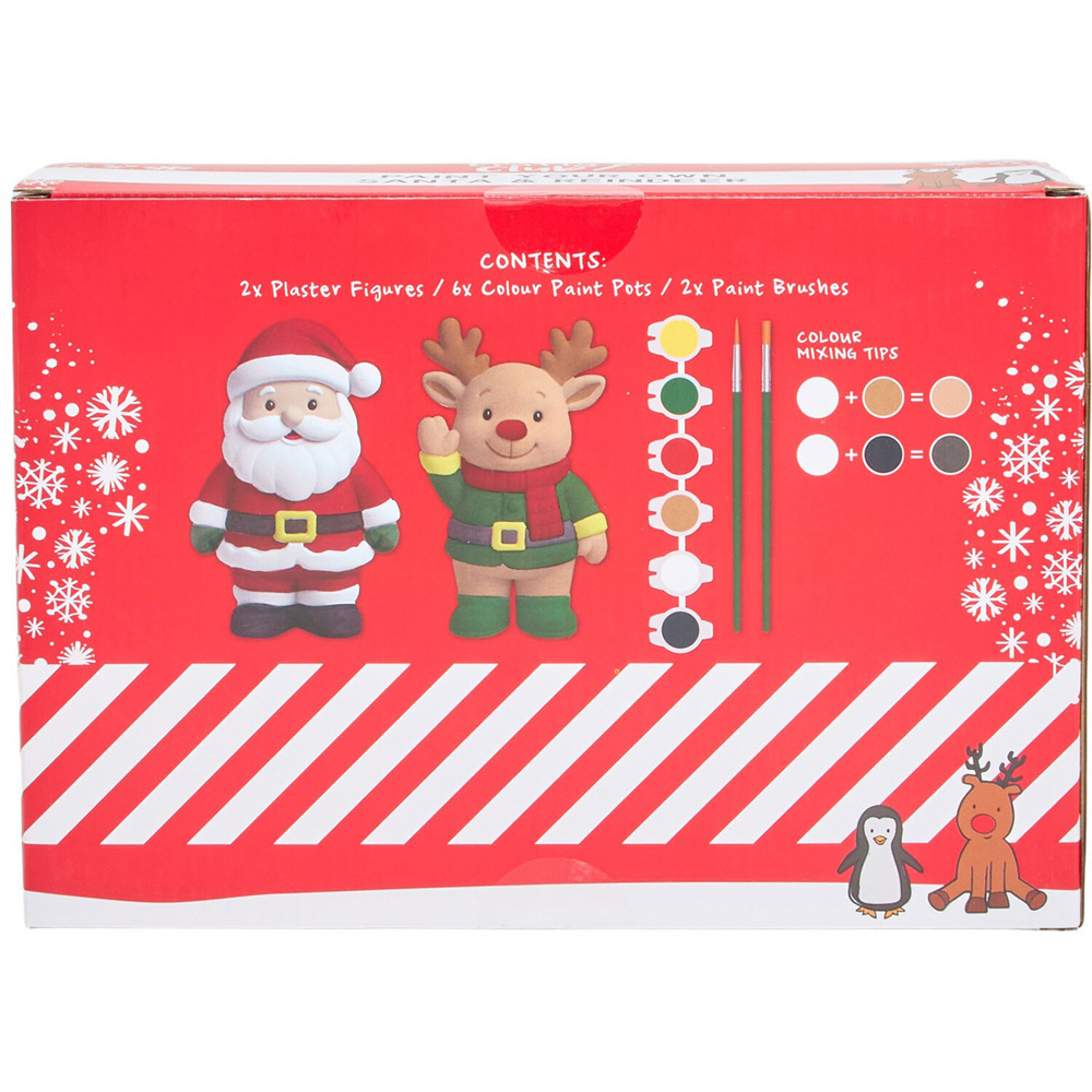 Paint Your Own Ceramic Santa and Reindeer Kit Image 4