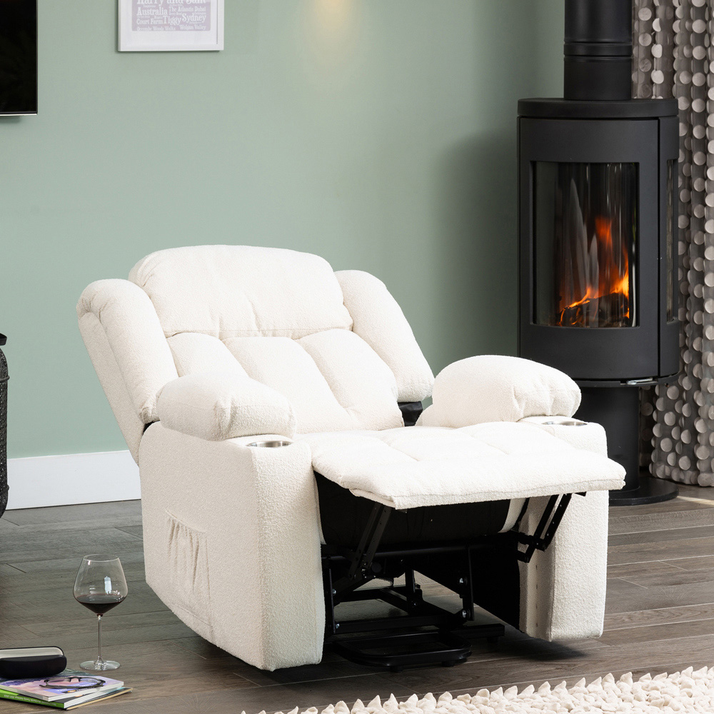 Artemis Home Redding Cream Massage and Heat Dual Motor Electric Lift Assist Recliner Chair Image 3