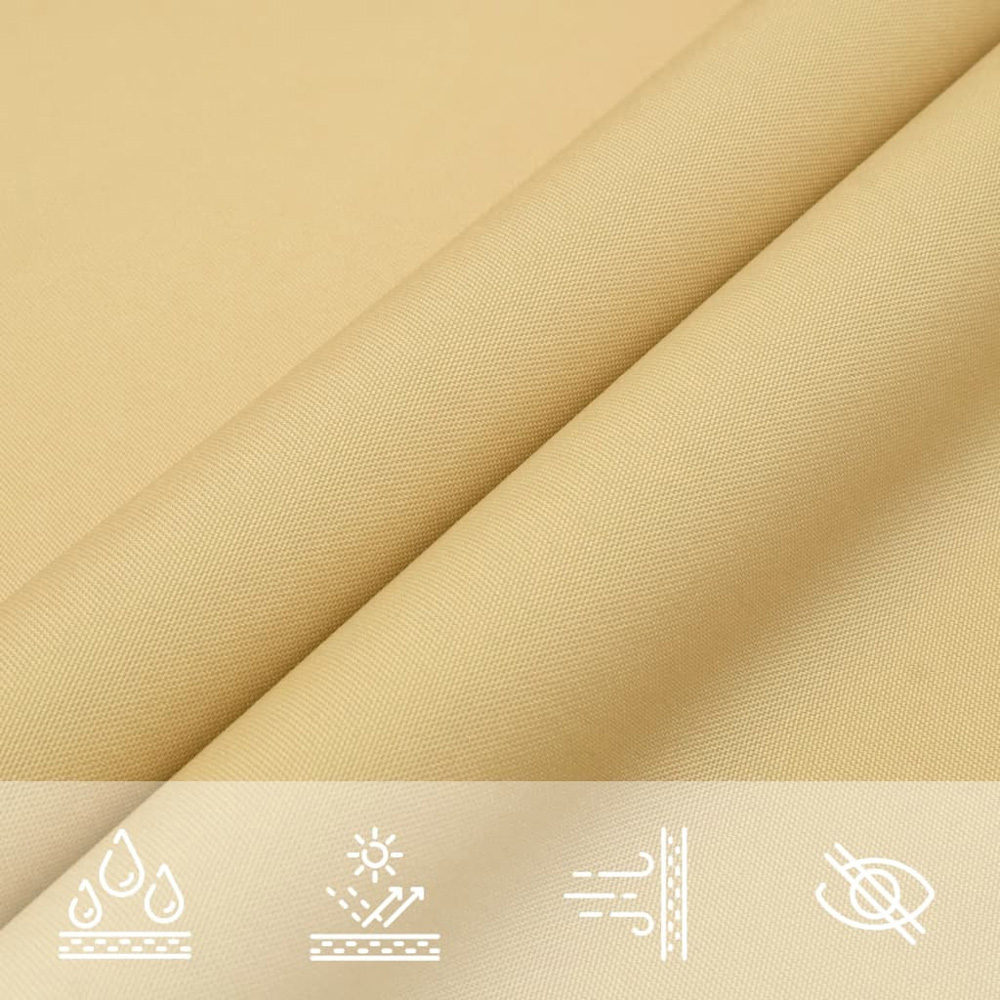 vidaXL Yellow Triangular Sun Shade Sail 3.5 x 3.5 x 4.9m Image 7