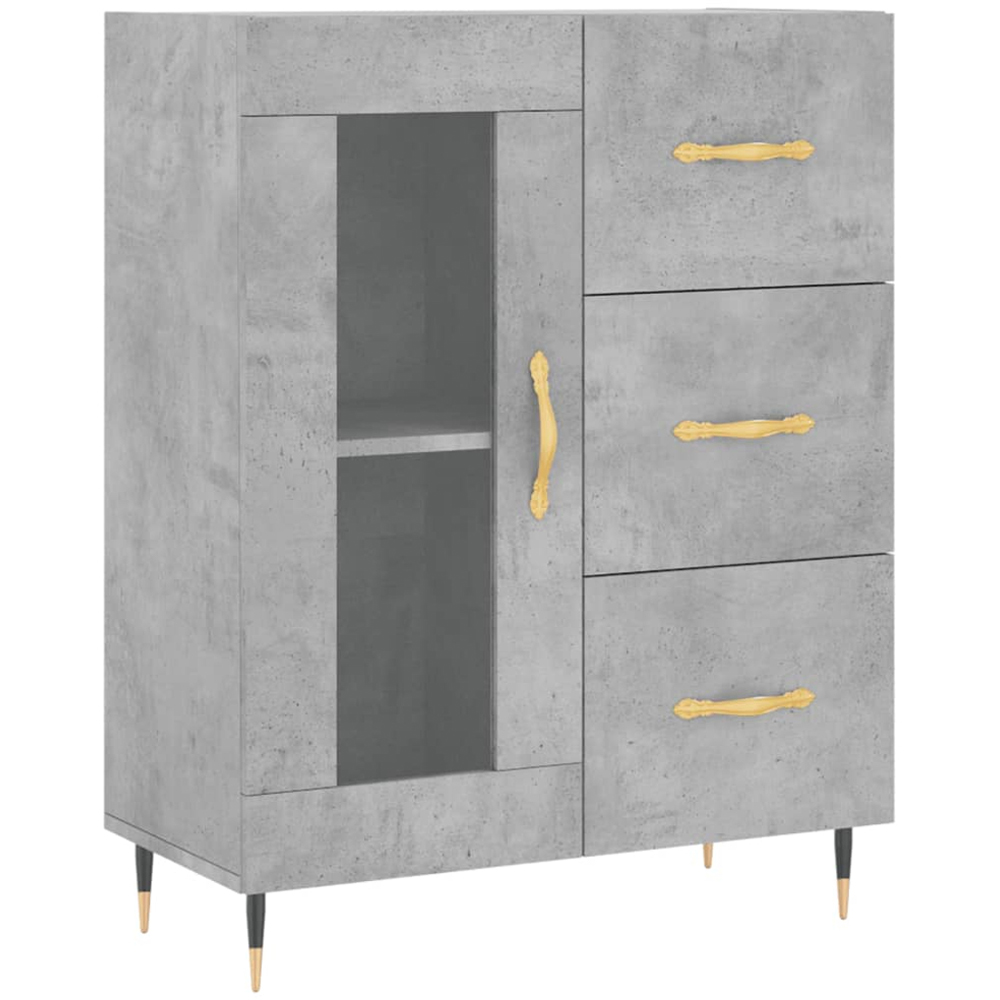 vidaXL 3 Door 3 Drawer Concrete Grey Highboard Image 7