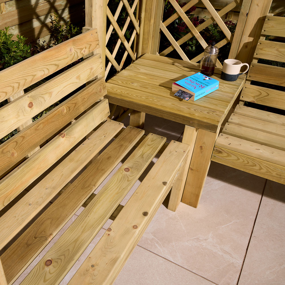 Rowlinson Richmond 4 Seater 6.3 x 6.9ft Corner Arbour Image 2