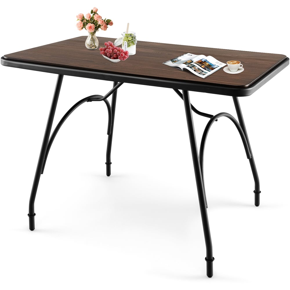 Costway 4 Seater Industrial Style Dining Table Image 2