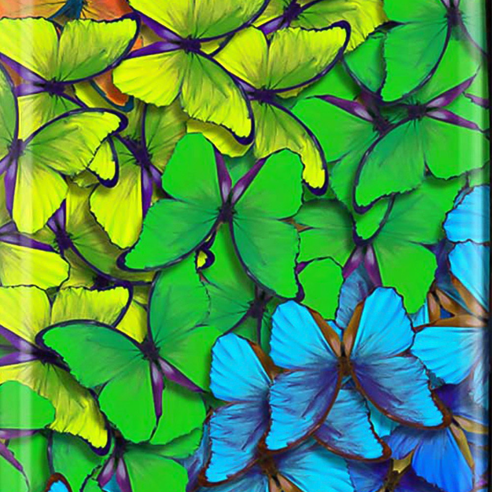 Warren Reed Designer Cabin Multicoloured Butterfly Pattern Suitcase Image 3