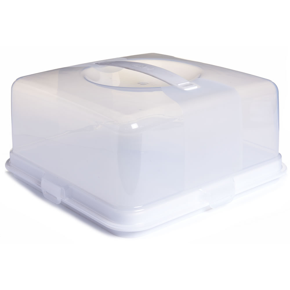 Whitefurze Square Cake Box with Carry Handle Wilko