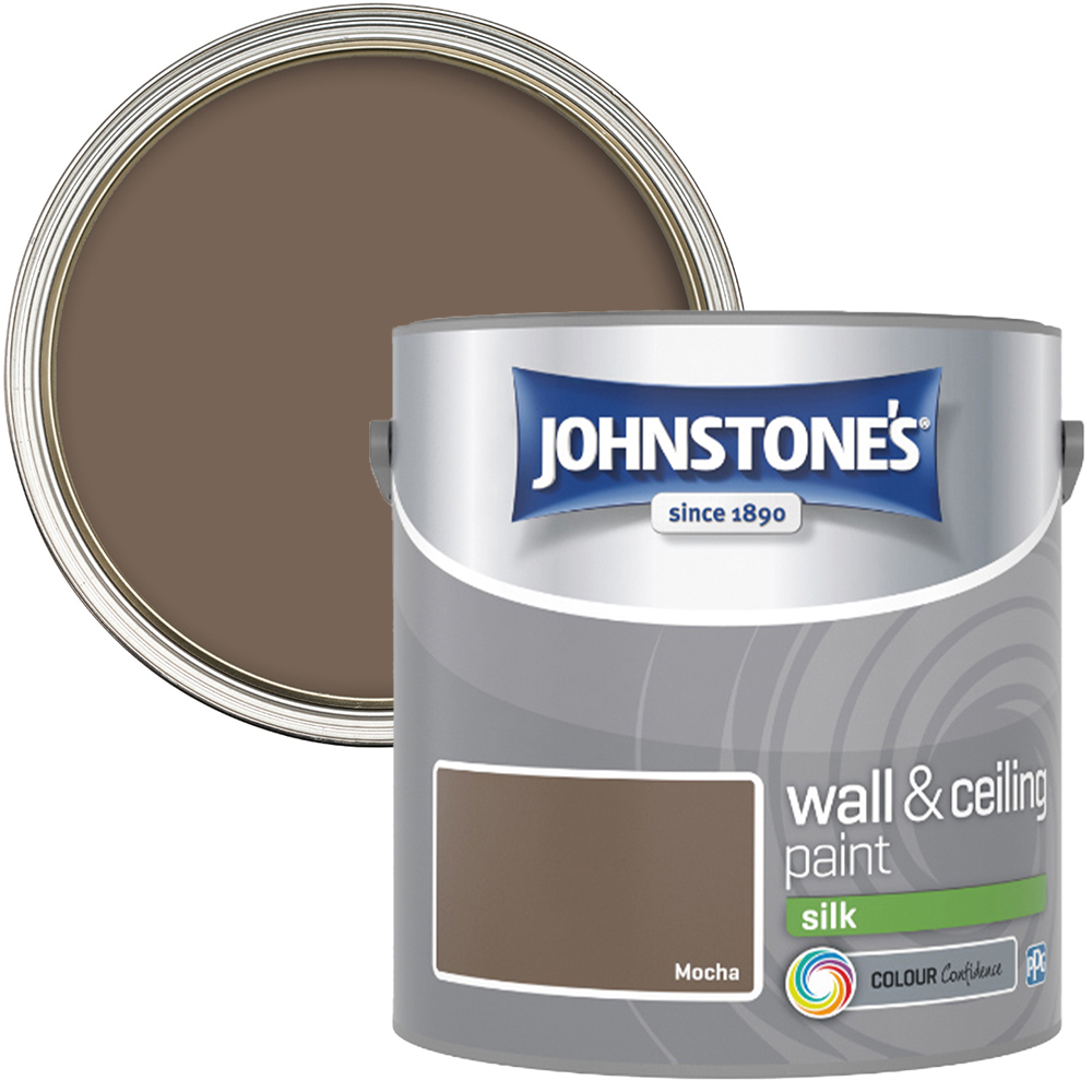Johnstone's Walls & Ceilings Mocha Silk Emulsion Paint 2.5L Image 1