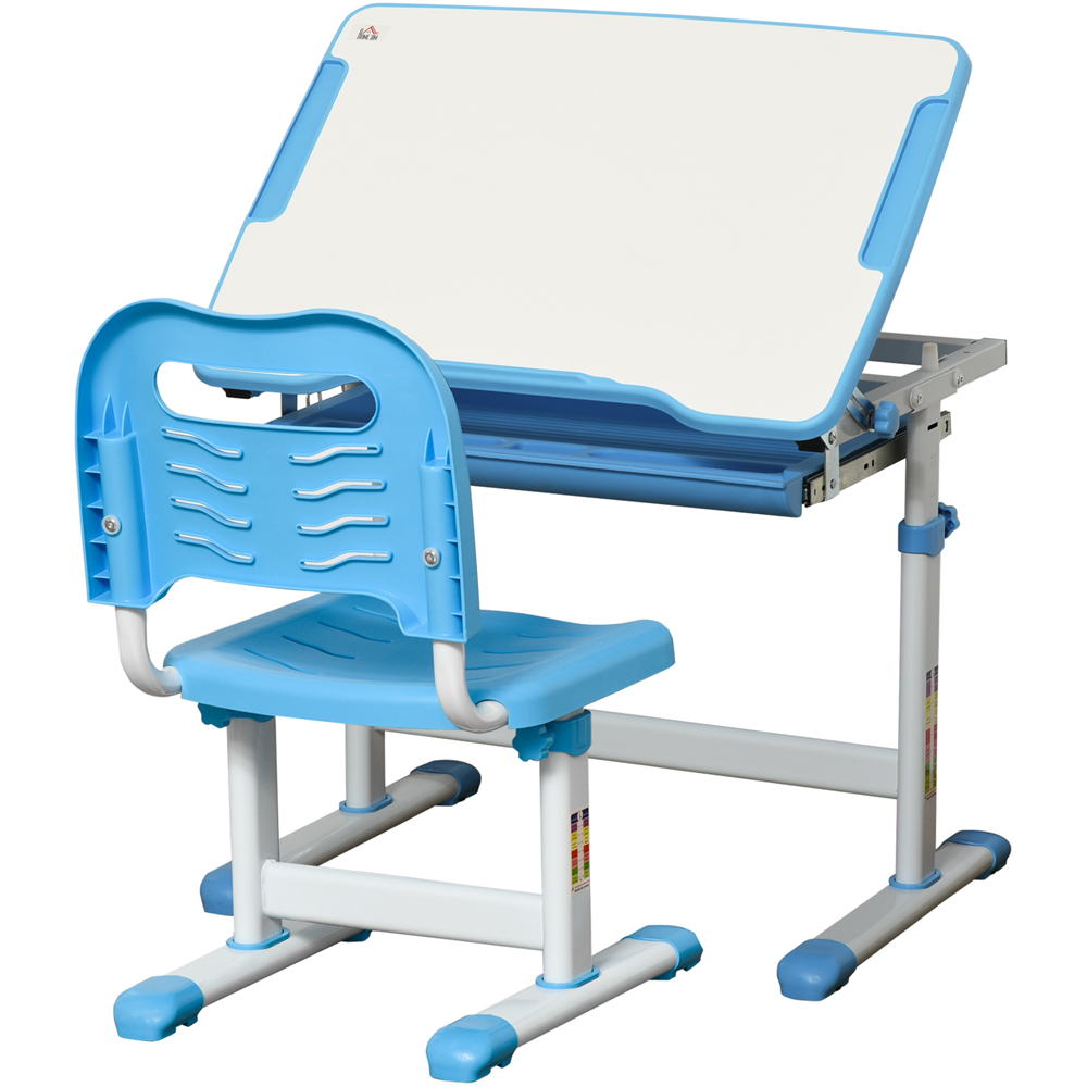 Playful Haven Blue Kids Desk and Chair Set Image 2