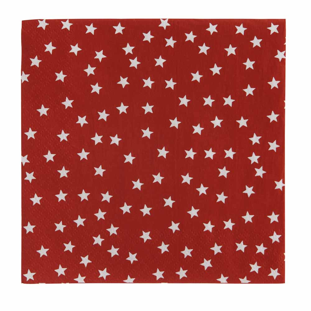 Wilko Star Design Paper Napkin 16pk Image