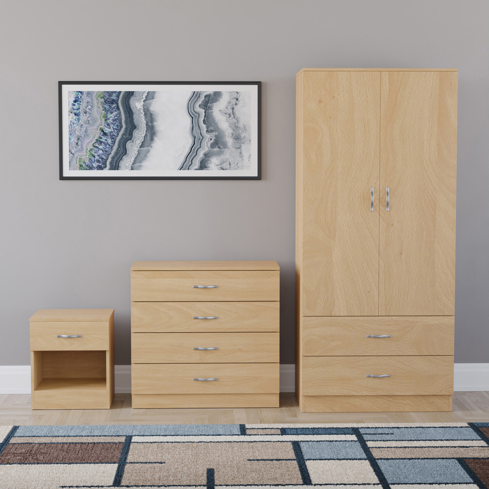 VIDA DESIGNS Riano Pine 3 Piece Bedroom Furniture Set Image 2