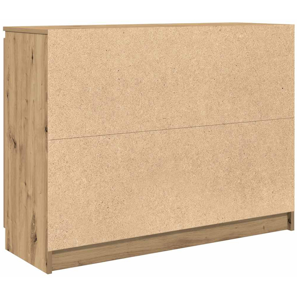 vidaXL 2 Door 4 Drawers Artisan Oak Sideboard Image 8