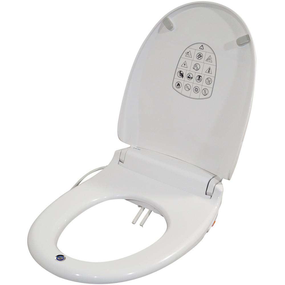 Aidapt E Loo One Touch Round Heated LED Toilet Seat with Bidet Cleaning and Warm Air Dryer Image 1