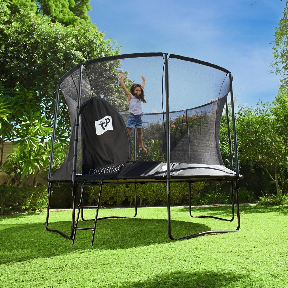 TP Genius Kids 12ft Round Trampoline with SurroundSafe Enclosure Image 2