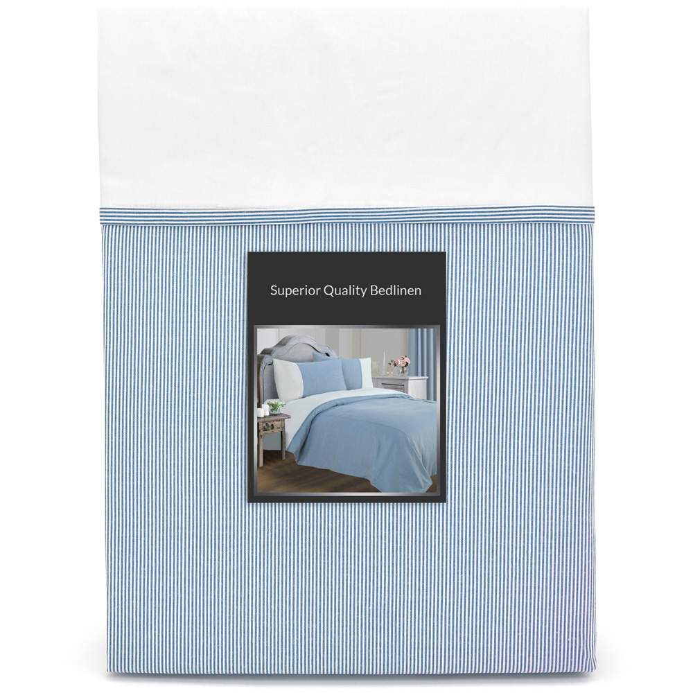 Sweet Dreams Lincoln King Size Blue Stripes Duvet Set Image 3