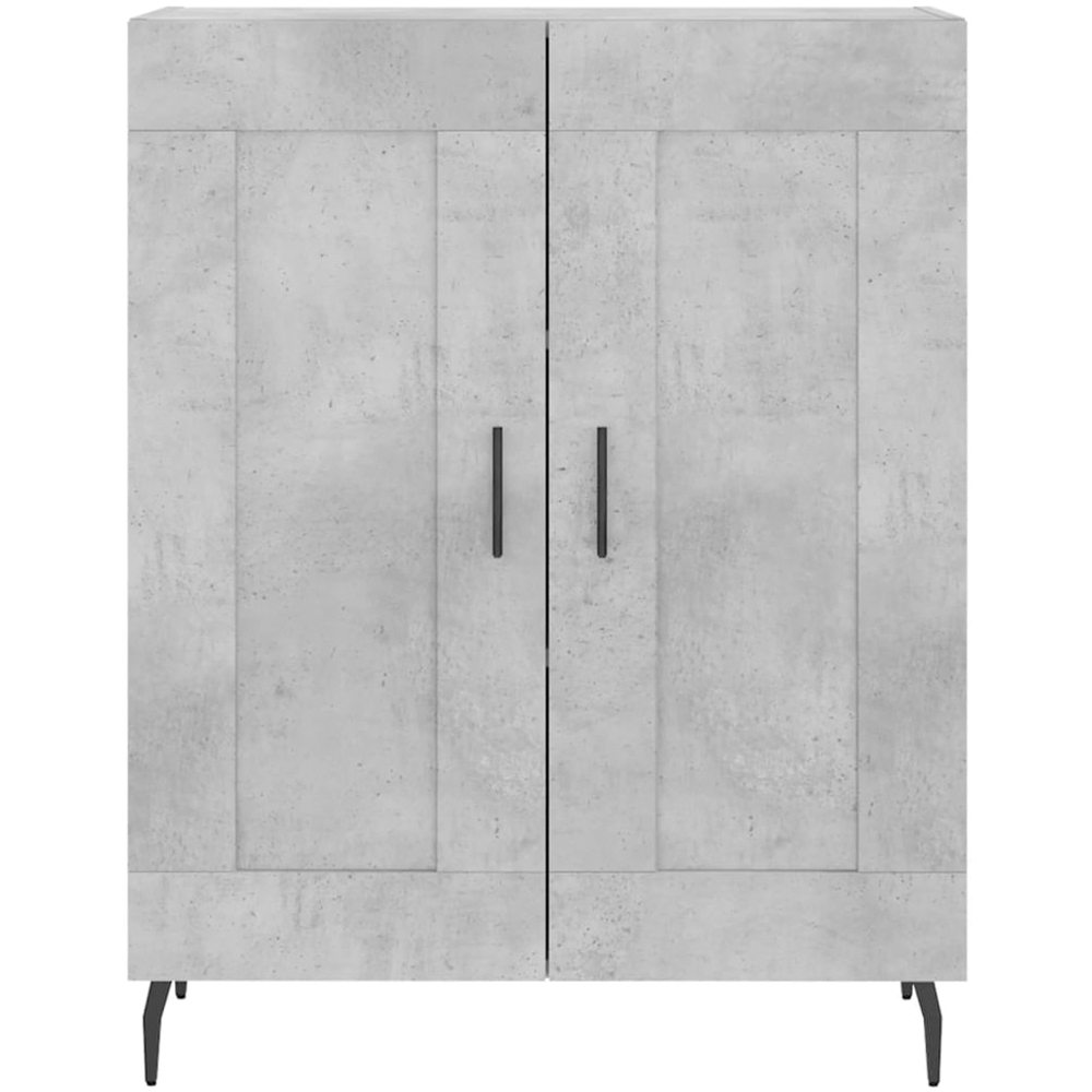 vidaXL 4 Door Concrete Grey Highboard Image 8