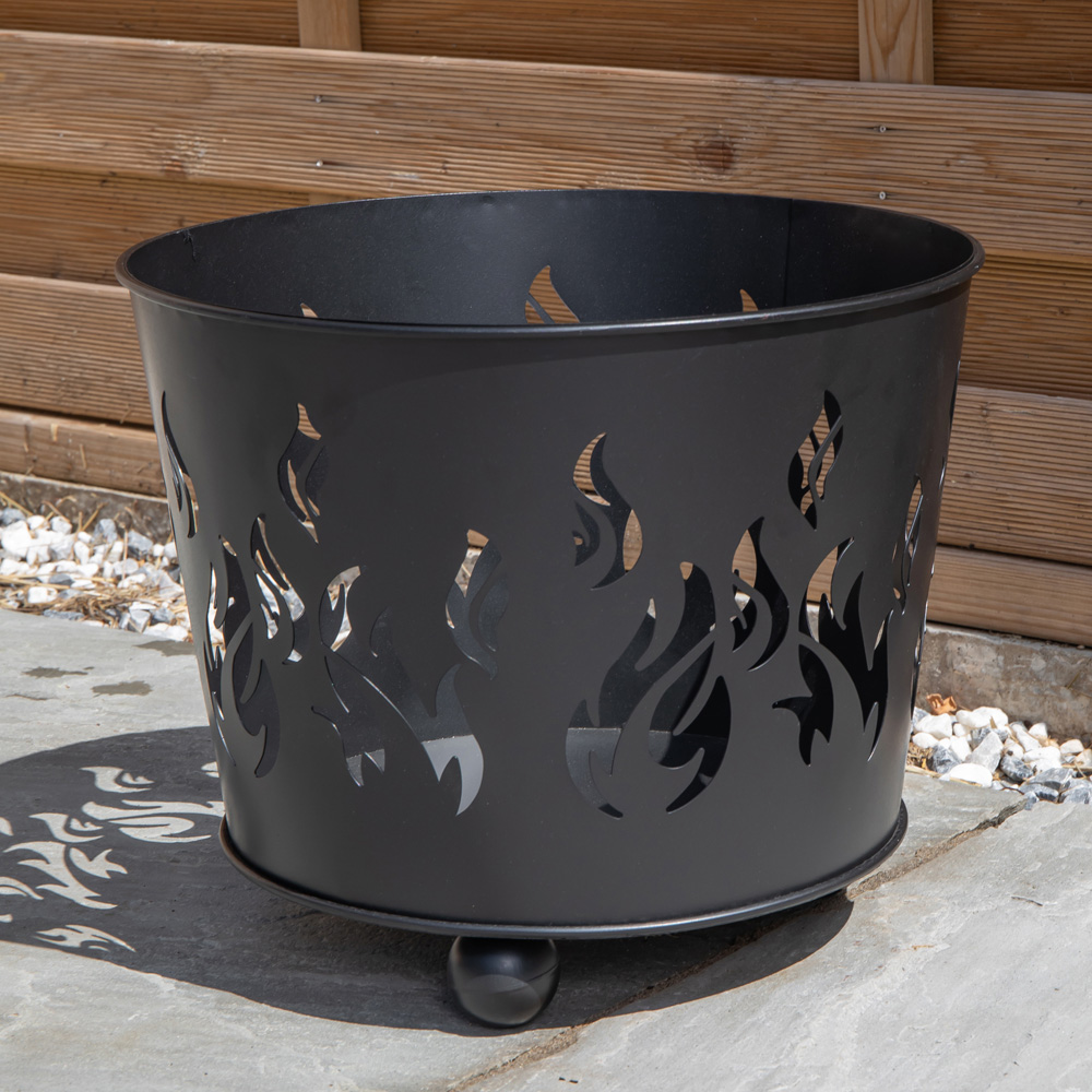 Samuel Alexander Black Steel Fuego Outdoor Fire Basket 32cm Image 6