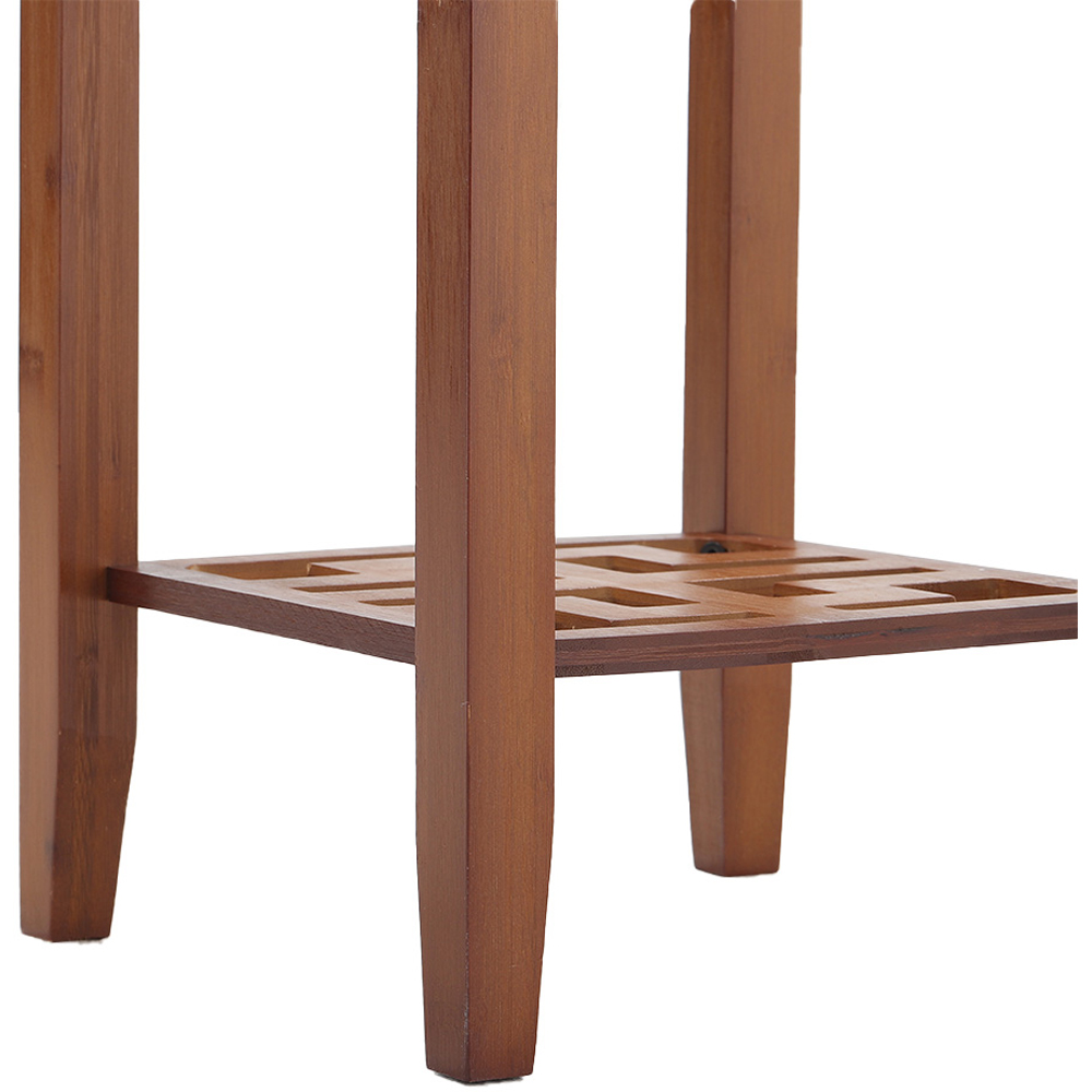Living and Home 2 Tier Classic Bamboo Plant Stand Image 4