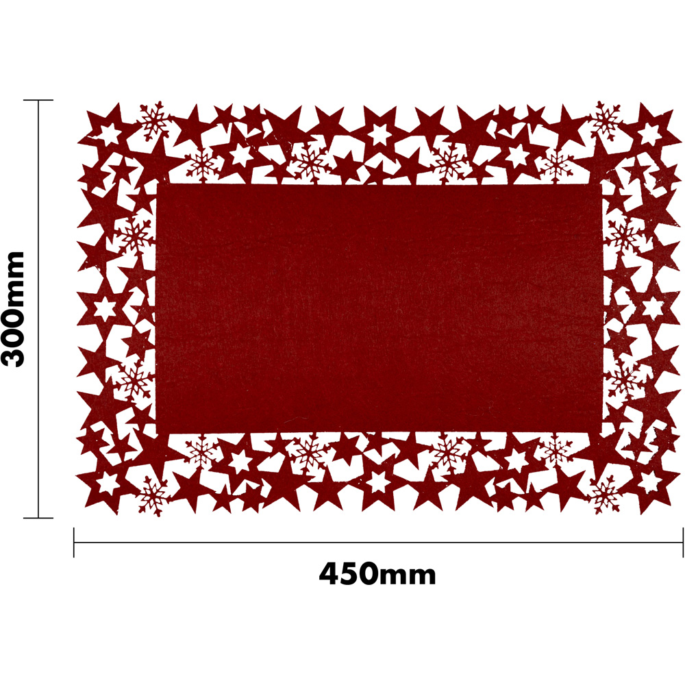 St Helens Maroon Felt Table Mat 30 x 45cm 2 Pack Image 4