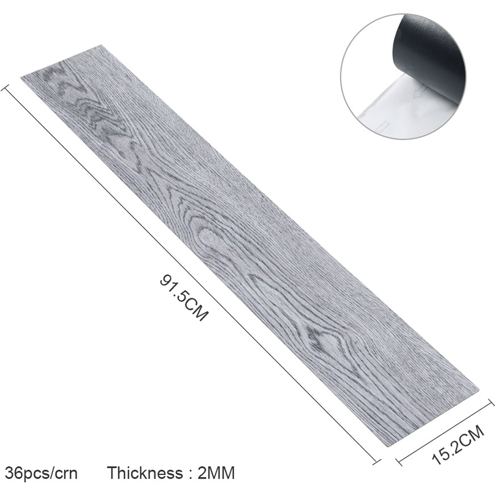 Living and Home PVC Realistic Wood Effect Plank Flooring 36 Pack Image 9