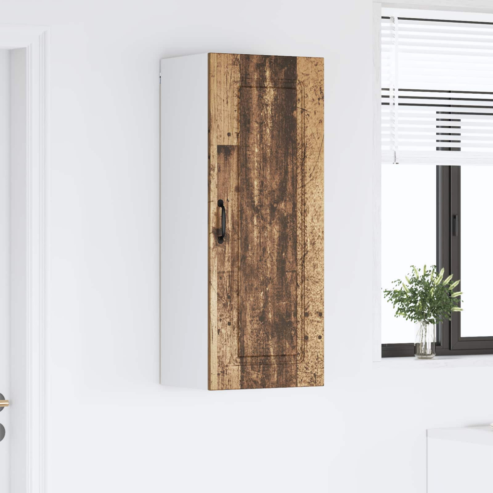 vidaXL Single Door Old Wood Kitchen Wall Cabinet Image 9